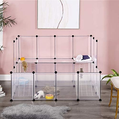 SONGMICS Guinea Pig Playpen, 2-Tier Small Animal Playpen
