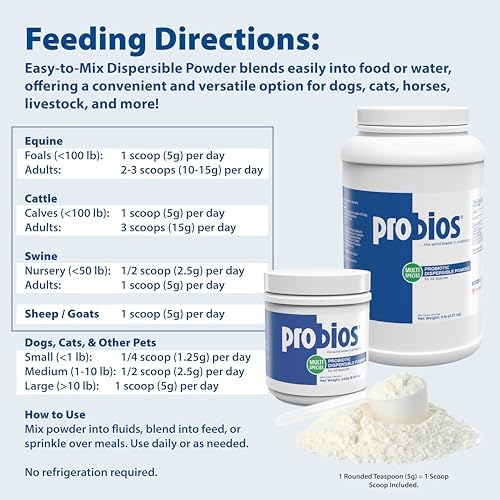 Probios Digestive Support Powder for Pets, 5 lb, 2-Pack
