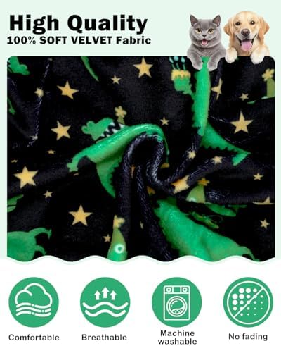 CuteBone Dinosaur Costume Dog Pajamas, Stretchy Spandex Crystal Velvet Sleepwear Coat for Small Dogs, Soft & Warm Pet Outfit Clothes for Cold Weather, Cozy Pullover Design COSP14L