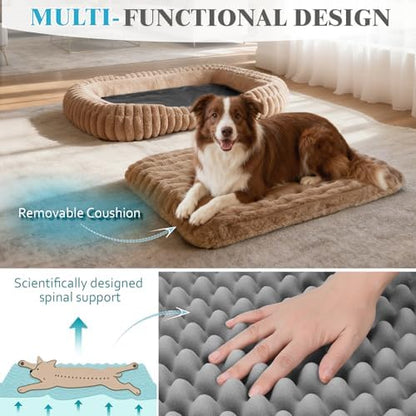 Orthopedic Dog Bed, Washable Soft Furry Dog Beds Extra Large Dog