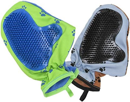 FURemover Pet Grooming Mitt, Scratch Free Dog Grooming Mitt Suitable for Long & Short-Haired Breeds, Set of 2, Colors May Vary, FMB2P12-AMZ