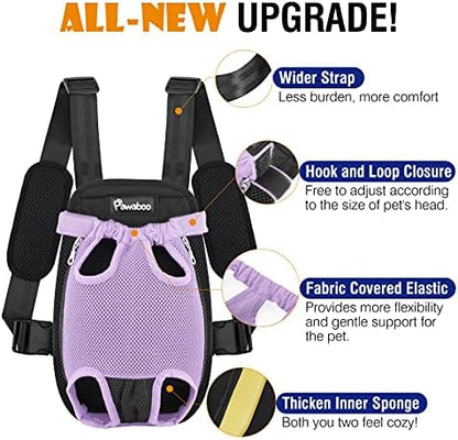 Pawaboo Pet Front Carrier Backpack for Small Medium Dogs