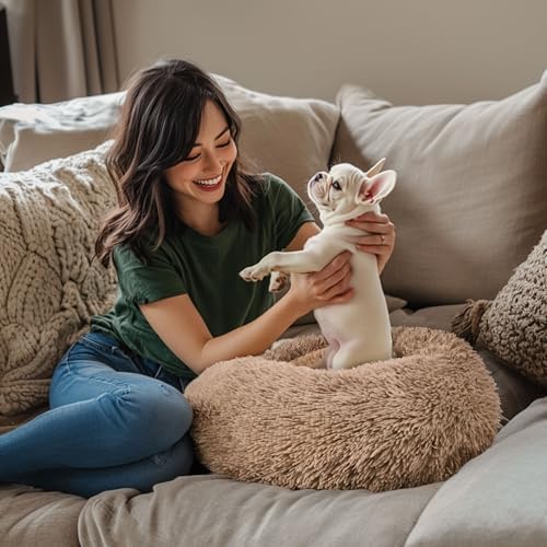 Dog Beds Large Sized Dog and Cats, 32in Pet Beds for Large Pet (Camel)