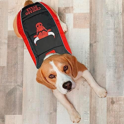 NBA Chicago Bulls Puffer Vest for Dogs & Cats, Size Small. Warm, Cozy, and Waterproof Dog Coat, for Small and Large Dogs/Cats. Best NBA Licensed PET Warming Sports Jacket