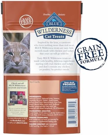 Blue Buffalo Wilderness Chicken & Turkey Soft Cat Treats, Grain-Free, 2 oz