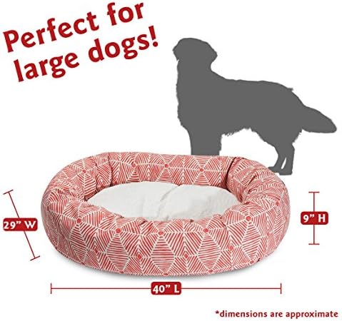 Majestic Pet 40" Charlie Salmon Sherpa Bagel Bed