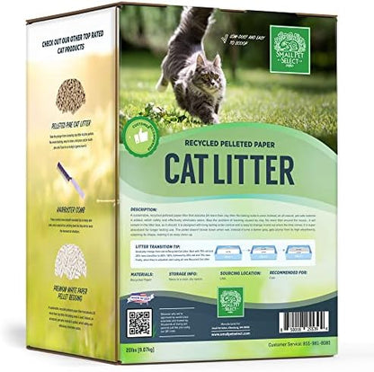 Small Pet Select Recycled Paper Cat Litter, Non-Clumping, 20 lb