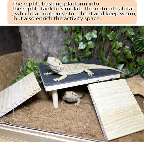 Bearded Dragon Basking Platform Climbing Tank Accessories Reptile Hideout