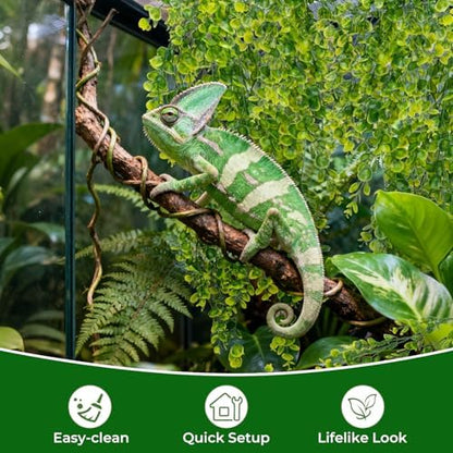RAINFLOW 2PCS Fake Hanging Plants - Artificial Reptile Habitat Vines