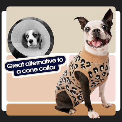 FUAMEY Dog Surgery Recovery Suit, Soft Breathable Neuter Suit for Male Dogs