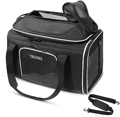 Petskd Top-Expandable Small Pet Carrier 18"x11"x11" Airline Approved