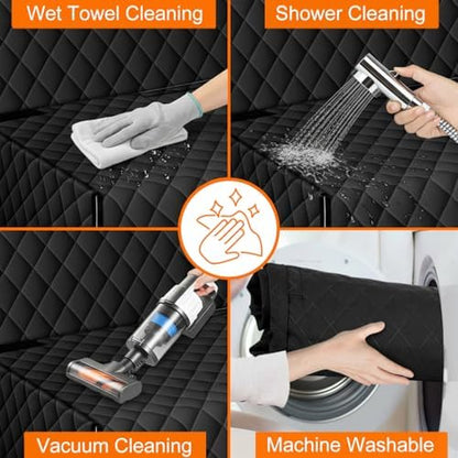 Waterproof Dog Backseat Cover for Cars, Pet Seat Protector, Carbon Black