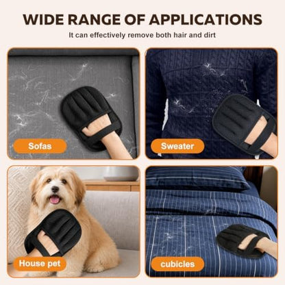 Electrostatic Pet Hair Removal Glove Cat & Dog, Reusable Pet Hair Glove