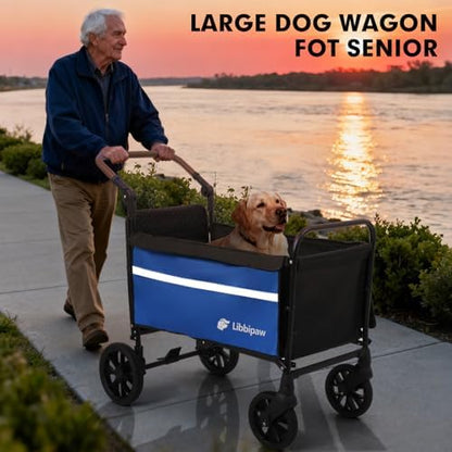Foldable Dog Wagon for Medium & Large Dogs, Outdoor Pet Wagon