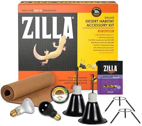 Zilla Desert Habitat Accessory Kit for Snakes, Terrarium Starter Kit