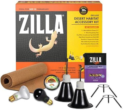 Zilla Desert Habitat Accessory Kit for Snakes, Terrarium Starter Kit