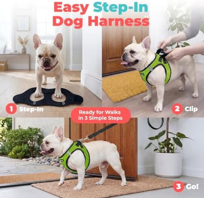 Voyager Step-in Air Dog Vest Harness - Lime Green 2-Tone, Small