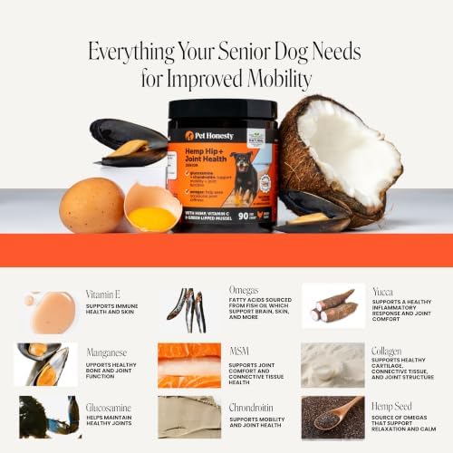 Pet Honesty Vet Recommended Hip and Joint Supplement for Dogs, 90 Count