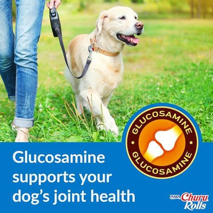 INABA Churu Rolls Joint Support for Dog, Functional Lickable Dog Treat with Taurine & Green Tea Extract, 1.26oz Each, 18 Tubes Total, Chicken Recipe