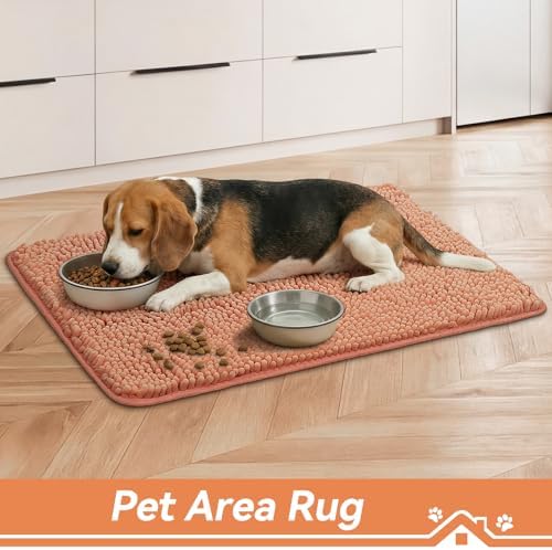 Bcoimo Super Absorbent Dog Door Mat, 36"*24" Anti Slip Mat for Muddy Paw
