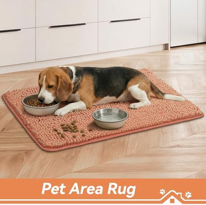Bcoimo Super Absorbent Dog Door Mat, 36"*24" Anti Slip Mat for Muddy Paw