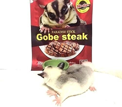 Polar Bear's Pet Shop 1 PCS. Premium Gobe Kobe Steak Flavor Sugar Glider Hamster Squirrel Chinchillas Small Animals Sandwich Snacks and Food Stick Gobe Steak Flavor (50g.)