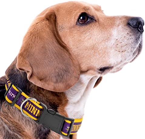 Pets First NFL Minnesota Twins Licensed PET COLLAR, Small - Heavy-Duty, Strong, and Durable Dog Collar. Available in 31 Football Teams and 4 Sizes