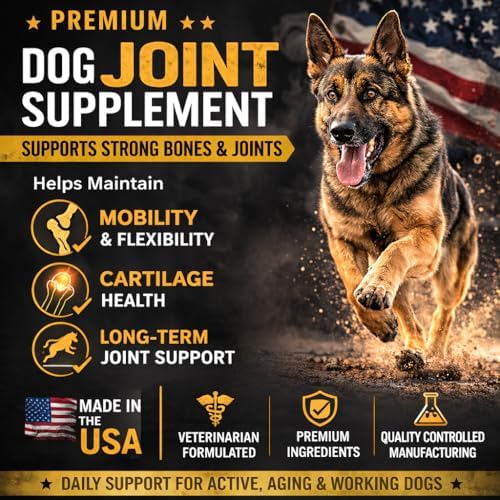 Dog Joint Supplement – Hip & Joint Chews for Dogs | Glucosamine, Chondroitin, MSM & Green Lipped Mussel | Supports Mobility & Cartilage | Braveheart K9 | Made in USA