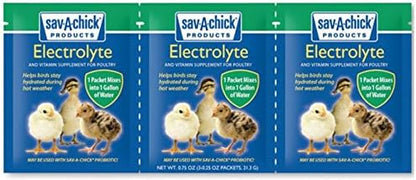 18 Piece Bundle - 9 Packets of Sav-A-Chick Electrolyte and Vitamin Plus 9 Packets of Sav-A-Chick Probiotic