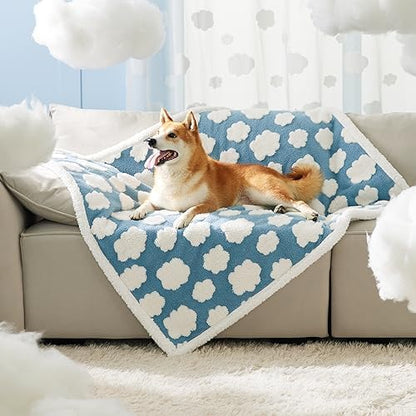 LE SURE Waterproof Dog Blankets for Large Dogs Cute Cozy 3D Jacquard,40x50
