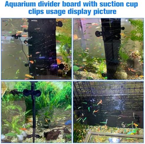 8pcs Fish Tank Divider with 10 pcs Suction Cups DIY Adjustable Aquarium Divider Filter Bottom Fish Tank Isolation Board Egg Crate
