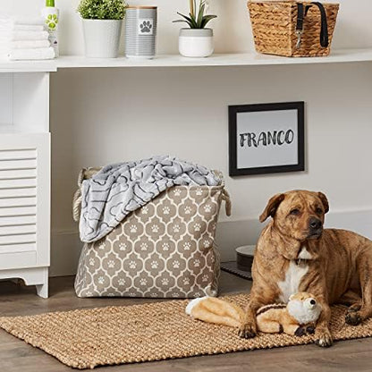 Bone Dry 6192 Pet Storage Collection Lattice Paw Print, Large Rectangle, Stone