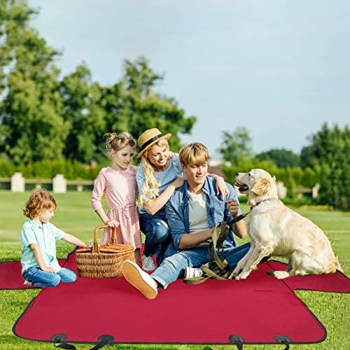 Mancro Dog Car Seat Cover, Waterproof Back Seat Pet Cover for Dogs, Red