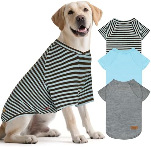 KYEESE 3Pack Dog Sweater with Sleeves Fleece Shirt for Large Dogs