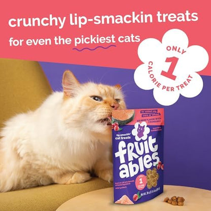 Fruitables Crunchy Cat Treats, Healthy Cat Treat, Salmon & Cranberry, 30oz
