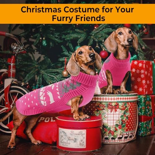 Lelepet Dachshund Sweater Turtleneck Dog Sweaters for Small Dogs (XS-XL)