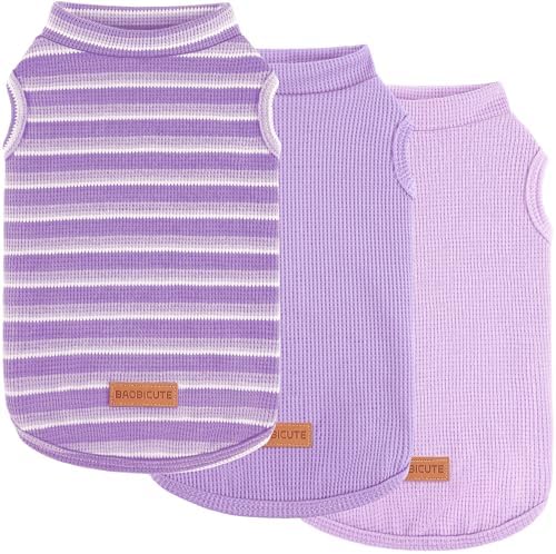 3Pack Dog Shirts Lightweight Waffle Dog Shirt for Small Dogs Sleeveless Dog Shirt for Small Medium Boy Girl Dogs Cozy & Breathable Pet Vest