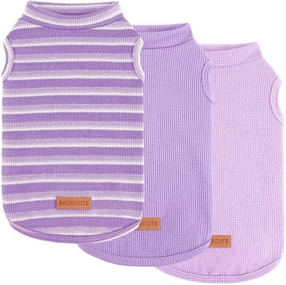 3Pack Dog Shirts Lightweight Waffle Dog Shirt for Small Dogs Sleeveless Dog Shirt for Small Medium Boy Girl Dogs Cozy & Breathable Pet Vest