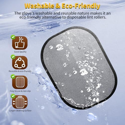 2Pcs Pet Hair Removal Glove for Dogs & Cats, Electrostatic Pet Hair Glove