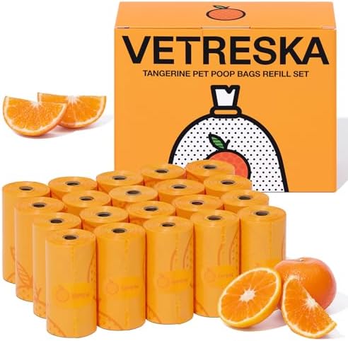 VETRESKA Citrus Scented Dog Poop Bags, 300 Counts, Leak Proof