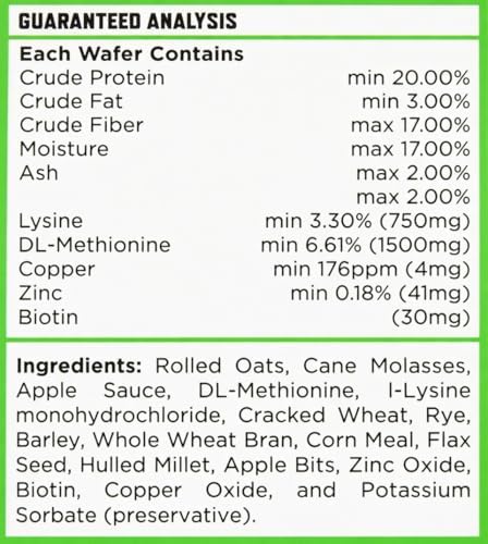Majesty's BIO+ Biotin Wafers - Superior Horse/Equine Hoof and Coat Support Supplement - Copper, Zinc, Lysine, Methionine - 60 Count (2 Month Supply)