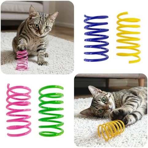 Cat Toys for Indoor Cats, 60 Pack Interactive Cat Spring Toys