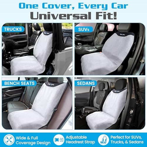 HAPPEGEAR Happeseat Waterproof Car Seat Cover & Protector, Silver