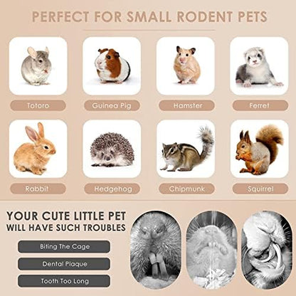 Bissap Rabbit Chew Toy, Bunny Cage Hanging Chew Toys and Treats Wooden with Snacks for Guinea Pigs Chinchillas Hamsters Rats and Other Small Pets Teeth Grinding