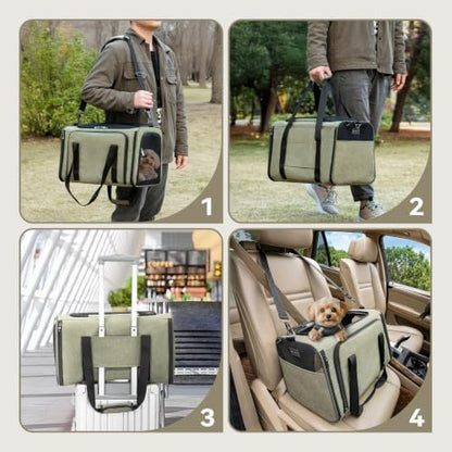 Petsfit Medium Expandable Cat Carrier for Air Travel, Up to 13 lb