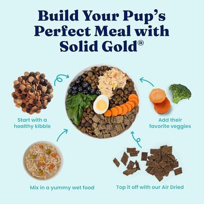 Solid Gold Wet Dog Food Topper, Chicken & Beef, Sensitive Stomach, 6ct