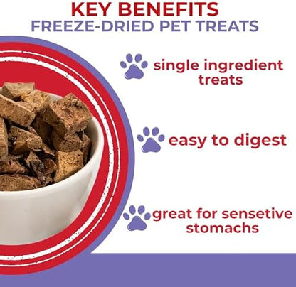 Momentum Carnivore Nutrition Freeze-Dried Beef Liver Dog Treats & Cat Treats – Single-Ingredient, High-Protein, Grain-Free, Nutrient-Rich – Made in USA – 4 oz Bag