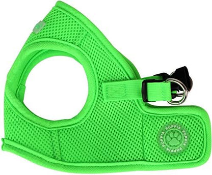 Puppia Neon Soft Vest Harness Step-in No Choke No Pull Walking Training for Small and Medium Dog, Green, X-Small