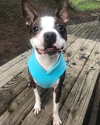 Gooby Fleece Vest Dog Sweater, Turquoise, Small