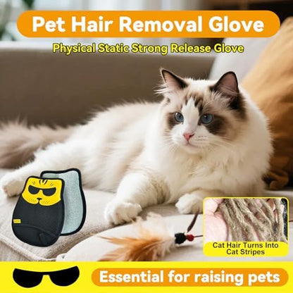 Pet Hair Removal Glove - Washable Reusable, 2pcs